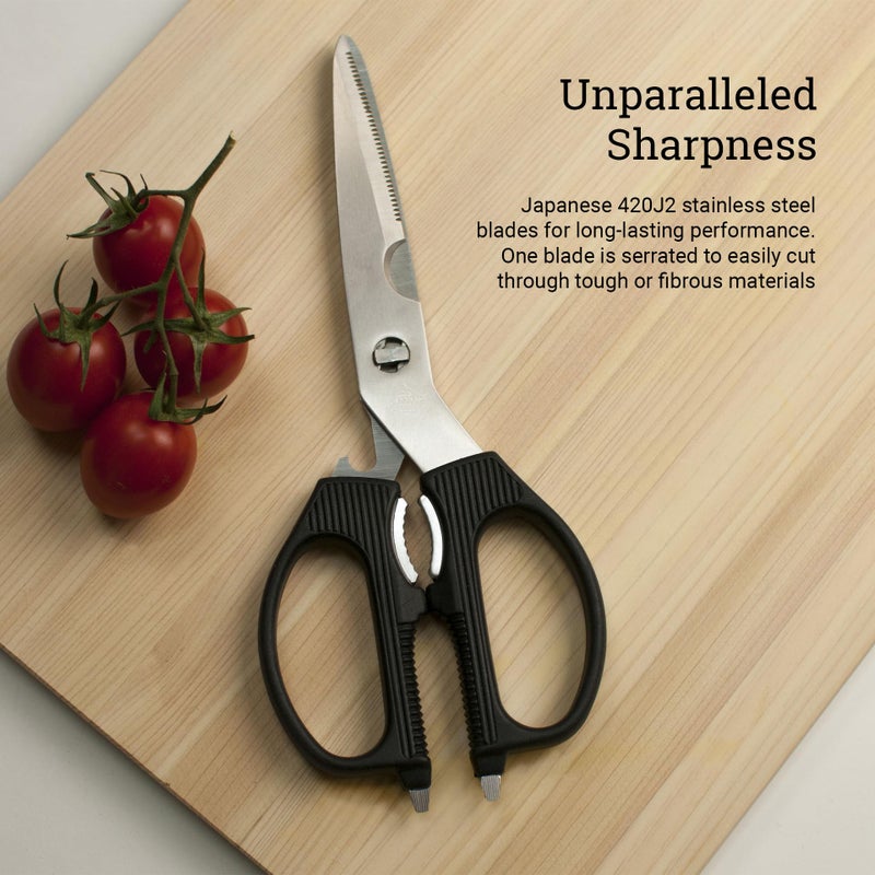 Shun Multi Purpose Kitchen Shears, Heavy Duty Cooking Scissors, Durable 420J2 Stainless Steel, Detachable Blades for Easy Cleaning, Kitchen Shears for Professional and Home Chefs - Image 5